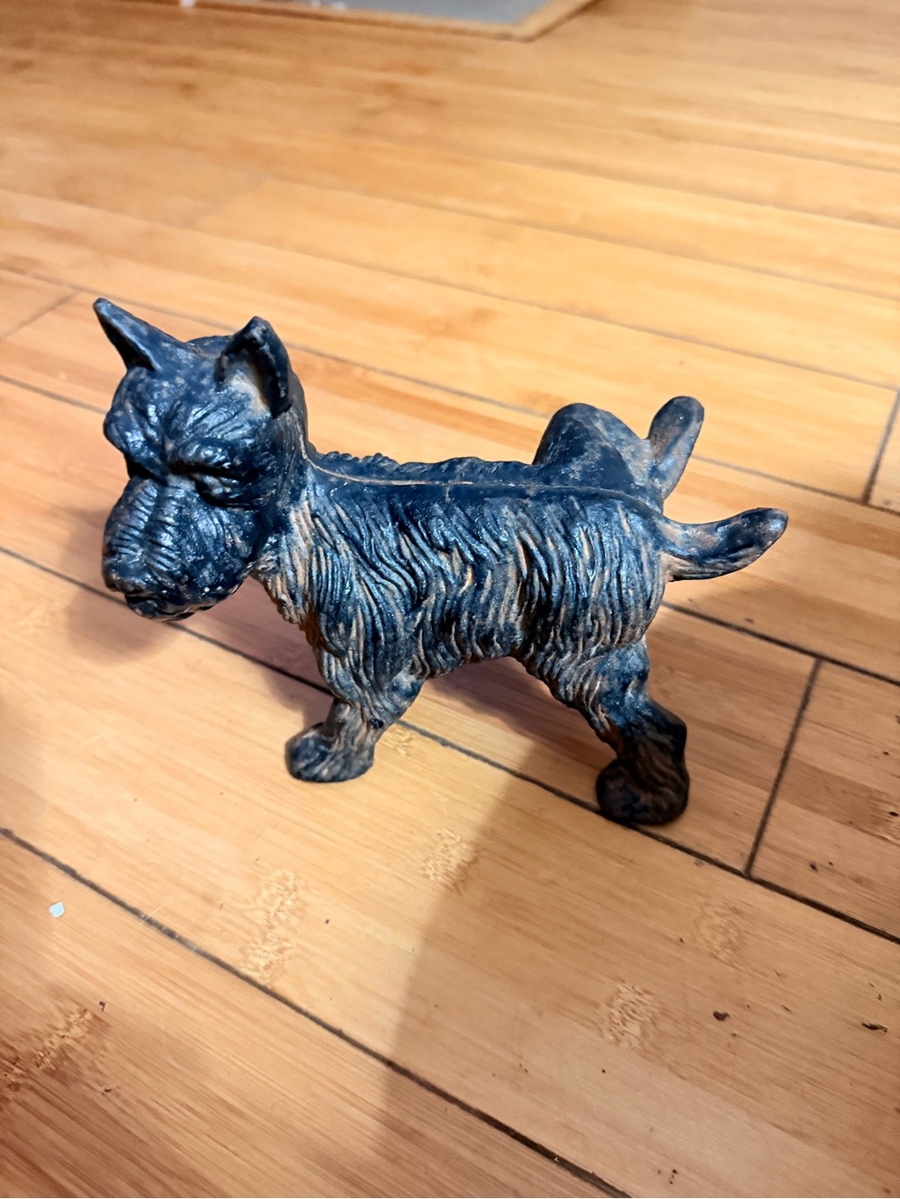 Antique-Style Scottie Dog Figurine in Dark Bronze